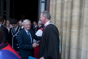 2010 Founders Day - Jim Webster and Past Principal Stephen Newton