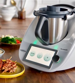 Grey cooking appliance on a table